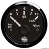 Wskaźnik ciśnienia oleju 0-10 bar Tarcza czarna, ramka czarna 12|24 Volt - Kod. 27.320.11 1