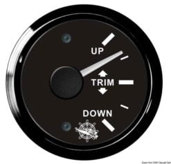 Wskaźnik TRIM 0-190 Ω Tarcza czarna, ramka polerowana 12|24 Volt - Kod. 27.321.20 7