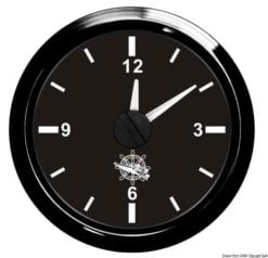 Zegarek kwarcowy 12 Sati Tarcza czarna, ramka polerowana 12|24 Volt - Kod. 27.321.27 7