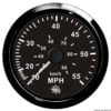 Prędkościomierz z rurką Pitot (ciśnieniowy) 0-65 MPH Tarcza czarna, ramka czarna 12|24 Volt - Kod. 27.325.10 1