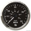 Prędkościomierz z rurką Pitot (ciśnieniowy) 0-65 MPH Tarcza czarna, ramka polerowana 12|24 Volt - Kod. 27.326.10 2