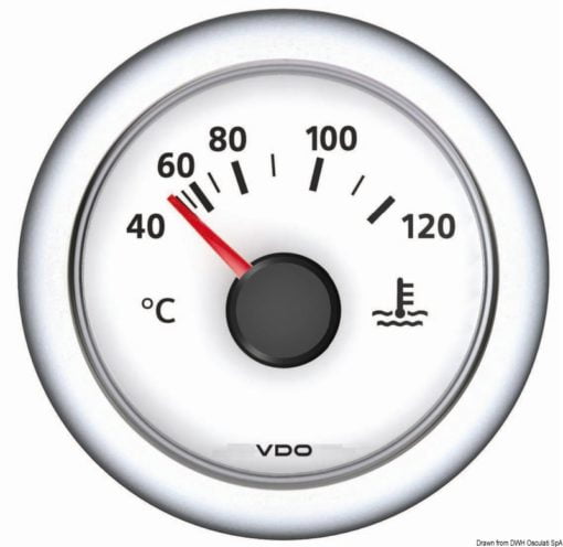Ciśnienie oleju silnikowego 10 bar/150 psi- tarcza: biała Volt 12 - Kod. 27.492.01 19