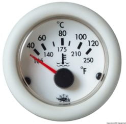 Wskażnik temperatury GUARDIAN Olej 40°-150° Biała tarcza biała ramka 24 Volt - Kod. 27.532.02 6