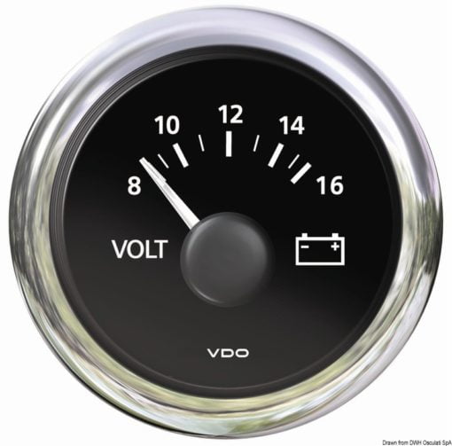 Ciśnienie oleju silnikowego 5 bar/80psi- tarcza: biała Volt 12 - Kod. 27.491.01 12