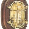 Owalna lampa OLD MARINA z ozdobną kratką ochronną, bez dolnej płytki, na drewnianej podstawie - Wt oval turtle lamp 260x180mm - Kod. 32.206.60 2