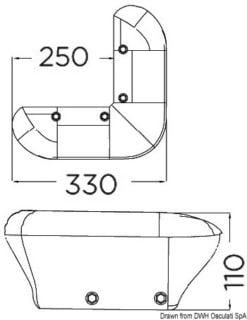 Zabezpieczenia do pomostów/nabrzeży z miękkiego tworzywa EVA kształtowanego wtryskowo i wypełnionego - Protezione per pontile 330 mm bianco - Kod. 33.519.38 16