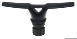 Anschluss mit flexiblem PVC-Sockel 140x140 mm (für Schlauchboote) - Sockel grau, Anschluss schwarz - Kod. 34.303.09 28