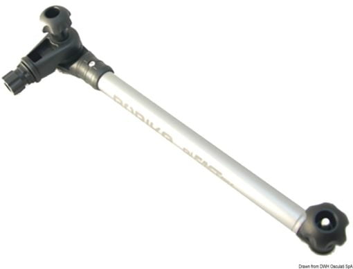 Anschluss mit flexiblem PVC-Sockel 140x140 mm (für Schlauchboote) - Sockel grau, Anschluss schwarz - Kod. 34.303.09 8