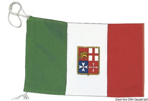 Włoska flaga z ciężkiej tkaniny poliestrowej. 30x45 cm - Kod. 35.453.02 3