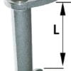 Kołek z wypustem blokującym - Ø 6 mm - Typ B - L = 40 mm - Kod. 37.267.40 2