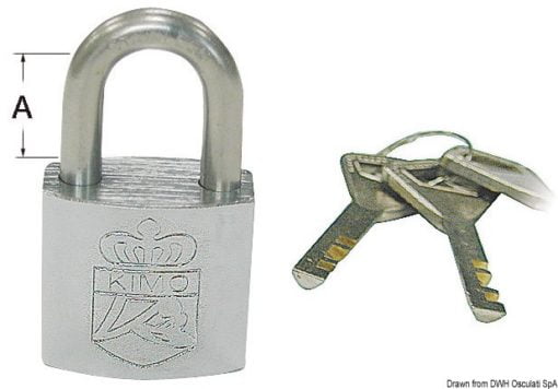 Kłódka z kluczykiem systemu Abloy - mm.30x20 - Kod. 38.021.30 3