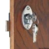 Z gałką, klucz Yale na zewnątrz, blokada gałki wewnątrz - Lock w/knob 16/38 mm - Kod. 38.128.30 2