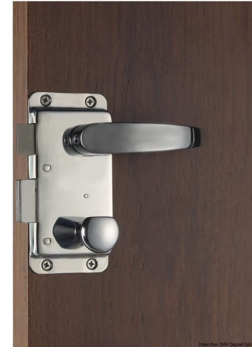 Zamknięcie bez klamki, klamka z blokadą gałki od wewnątrz i klucz Yale na zewnątrz - Handless lock, internal left - Kod. 38.129.51 3