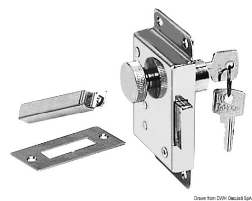 Zamek - Ch.brass lock left 20 mm - Kod. 38.132.10SX-20 3