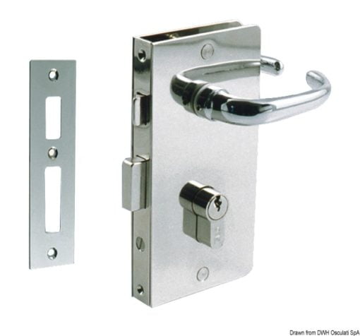 Zamek z kluczem zabezpieczającym typu Yale - Key mortise lock right - Kod. 38.134.02 3