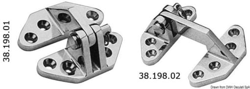 Zawias do luków i masek silnika - Hatchway hinges mm88x73 - Kod. 38.198.02 3