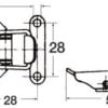 Zamknięcie dźwigniowe ze stali inox do schowków i drzwiczek - S.S toggle fastener 52mm - Kod. 38.204.00 2