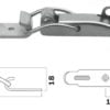 Zamknięcie dźwigniowe ze stali inox z otworem na kłódkę - S.S toggle fastener 250 kg - Kod. 38.206.01 2