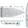 Zawias 2 mm - Hinge reverse knot 129x40 - Kod. 38.441.61 2