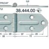Zawias 2,5 mm - SS hinge “Chromelux“ - Kod. 38.444.00 2