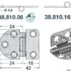 Zawias 2 mm - S.S reverse hinge - Kod. 38.810.06 1