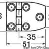 Zawias 1,7mm - S.S blind hinge 51x38 mm trap - Kod. 38.821.05 1