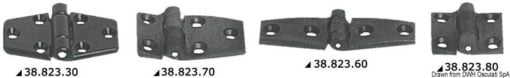 Zawias - Black nylon hinge 38x38 mm - Kod. 38.823.80 3
