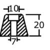 Anoda wymienna turbiny dziobowej/rufowej do Side-Power (Sleipner) - Anodo ric. all. rif.orig. 61180 - Kod. 43.070.21 1