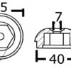 Anoda wymienna turbiny dziobowej/rufowej do Side-Power (Sleipner) - Spare anode orig. ref. 71190A - Kod. 43.070.22 1