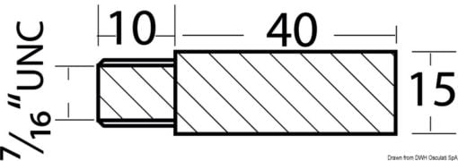 Anody do wymienników ciepła/kolektora - Anode Volvo 67 mm x Ø 1/2’’ BSPT - Kod. 43.540.10 9