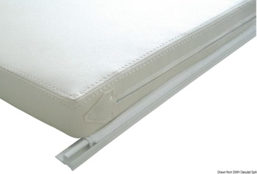 Szyna do umocowania plandek, brezentów i poduszek - White PVC tray for cushions 4m-bar - Kod. 44.010.02 3