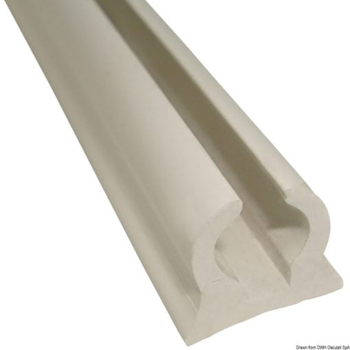 Szyna do umocowania plandek, brezentów i poduszek - White PVC tray for cushions 4m-bar - Kod. 44.010.02 5