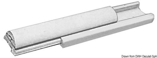 Profil odbojowy ze sztywnego tworzywa duralene z wkładem z giętkiego PVC - White joint cover 38 x 38 mm - Kod. 44.042.26 3