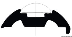 Wkładka do profili nierdzewnych - White PVC profile base h.50mm - Kod. 44.480.36 18