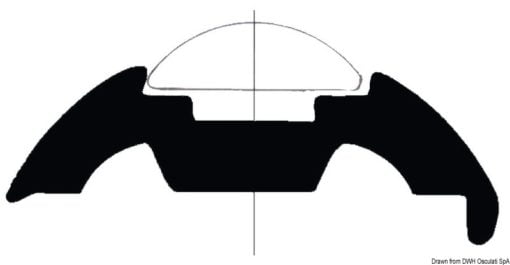 Wkładka do profili nierdzewnych - White PVC profile base h.50mm - Kod. 44.480.37 10