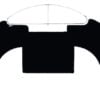 Wkładka do profili nierdzewnych - White PVC profile base h.45mm - Kod. 44.480.18 2