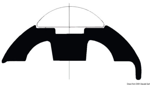 Wkładka do profili nierdzewnych - White PVC profile base h.40mm - Kod. 44.480.17 9