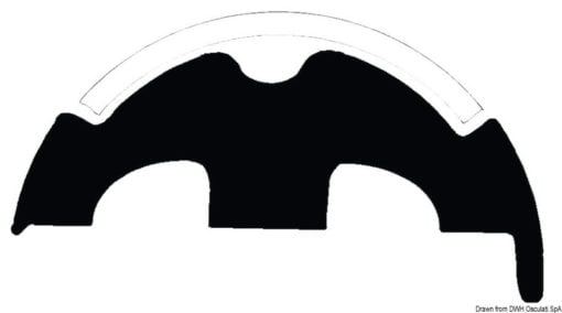 Wkładka do profili nierdzewnych - White PVC profile base h.45mm - Kod. 44.480.18 4