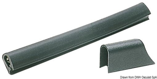 Profil odbojowy do montażu na jednostkach wyposażonych w złącze wargowe - Black PVC profile 30x38 mm - Kod. 44.482.01 3