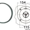 Kołnierz do hydraulicznych układów sterowych ULTRAFLEX - okrągły (x57) - Kod. 45.280.10 1