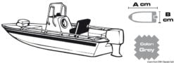 Plandeka do otwartych łodzi z prowadnicą centralną/mostem z szybą przednią - Telone Universale cm - Kod. 46.503.15 6