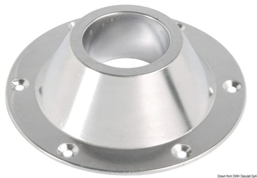 Podstawy zapasowe do stożkowych nóg stołu - Spare support polished anodized aluminium Ø 165mm - Kod. 48.416.33 10