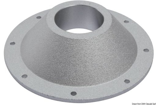 Podstawy zapasowe do stożkowych nóg stołu - Spare support polished anodized aluminium Ø 165mm - Kod. 48.416.33 7
