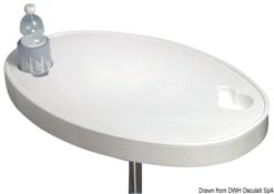 Stół z białego ABS. Prostokątna. 81x51 cm - Kod. 48.417.92 5