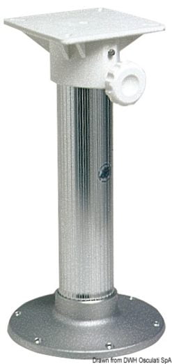 Wspornik siedzeń obrotowych z lekkiego stopu anodyzowanego. Wysokość 45 do 62 cm, regulowana - Kod. 48.650.00 7