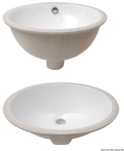 Weiße Keramikwaschbecken, oval, Aufsatz - Kod. 50.189.01 5
