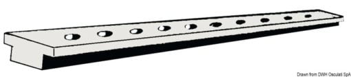 Szyna z lekkiego stopu - 22x3 mm - lekki i twardy stop anodowany o grubości + PTFE - Kod. 61.510.93 5