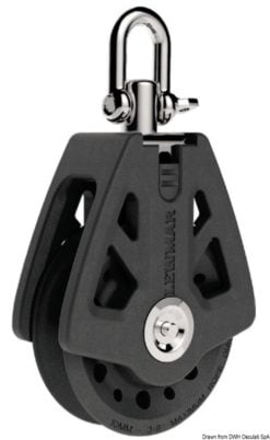 Lewmar Synchro Blocks - For rope size mm. 6/10 - Fiddle with becket and cam cleat - Kod. 68.339.51 25