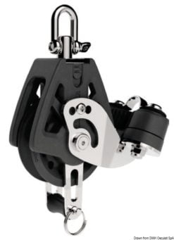 Lewmar Synchro Blocks - For rope size mm. 8/10 - Triple with becket and cam cleat - Kod. 68.310.61 22