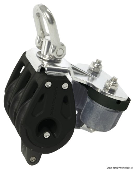 Control Blocks with stainless ball bearings - For ropes mm. 5/10 - Triple with becket and cam cleat - Kod. 68.410.41 3